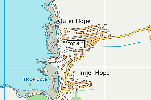 TQ7 3HG map - OS VectorMap District (Ordnance Survey)
