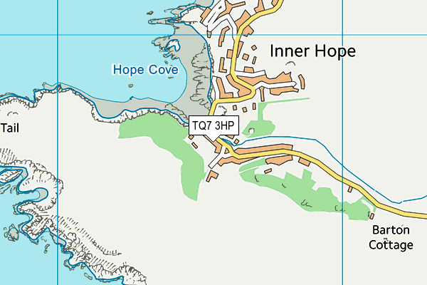 TQ7 3HP map - OS VectorMap District (Ordnance Survey)
