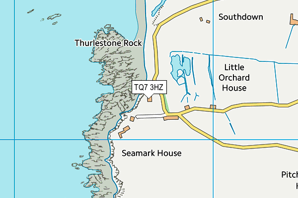 TQ7 3HZ map - OS VectorMap District (Ordnance Survey)