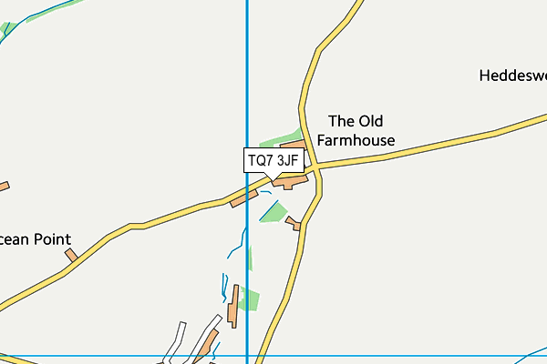 TQ7 3JF map - OS VectorMap District (Ordnance Survey)