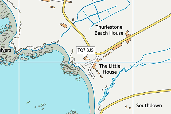TQ7 3JS map - OS VectorMap District (Ordnance Survey)