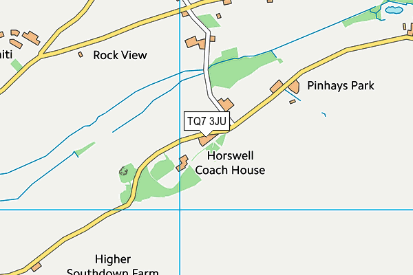 TQ7 3JU map - OS VectorMap District (Ordnance Survey)