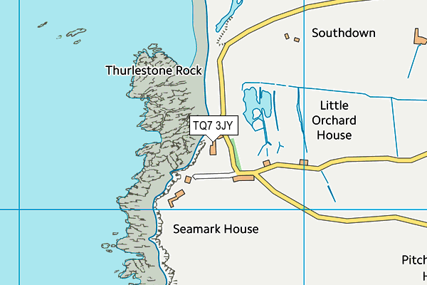 TQ7 3JY map - OS VectorMap District (Ordnance Survey)