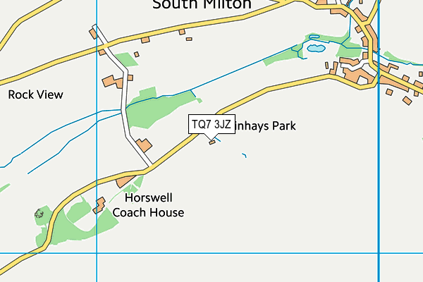 TQ7 3JZ map - OS VectorMap District (Ordnance Survey)