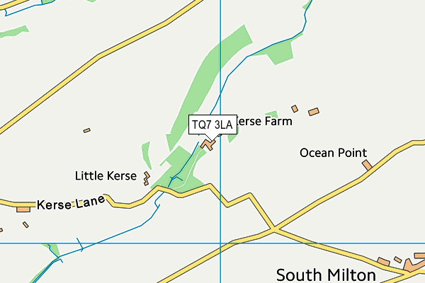 TQ7 3LA map - OS VectorMap District (Ordnance Survey)