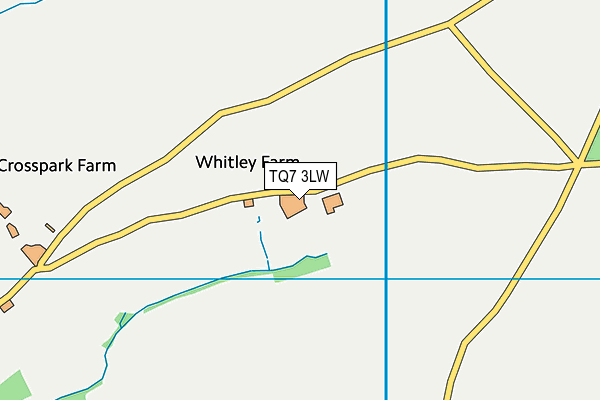 TQ7 3LW map - OS VectorMap District (Ordnance Survey)