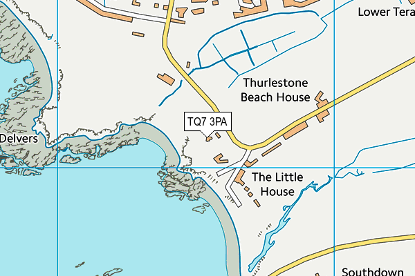 TQ7 3PA map - OS VectorMap District (Ordnance Survey)