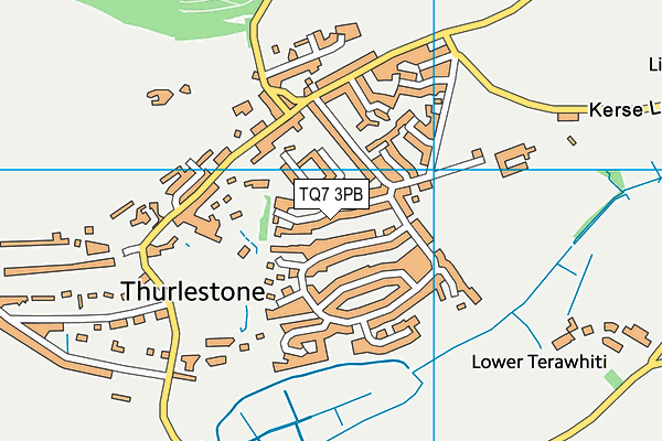 TQ7 3PB map - OS VectorMap District (Ordnance Survey)