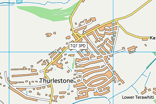 TQ7 3PD map - OS VectorMap District (Ordnance Survey)