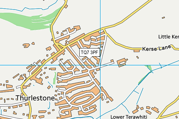 TQ7 3PF map - OS VectorMap District (Ordnance Survey)