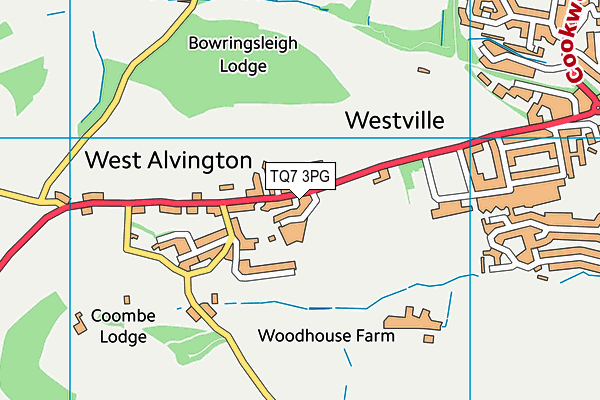 TQ7 3PG map - OS VectorMap District (Ordnance Survey)