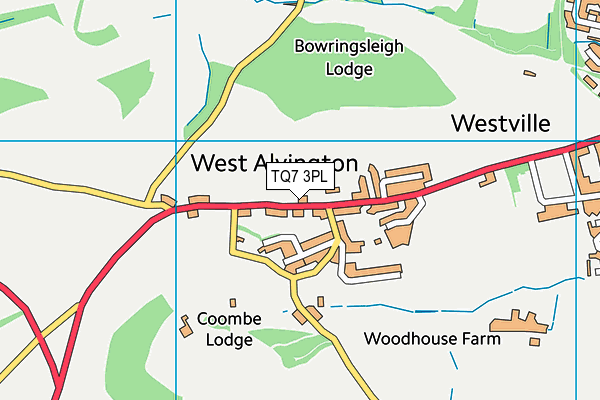 TQ7 3PL map - OS VectorMap District (Ordnance Survey)