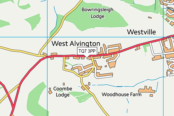 West Alvington Church of England Academy map (TQ7 3PP) - OS VectorMap District (Ordnance Survey)