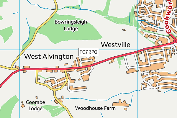 TQ7 3PQ map - OS VectorMap District (Ordnance Survey)