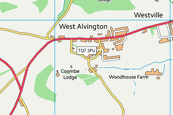 TQ7 3PU map - OS VectorMap District (Ordnance Survey)