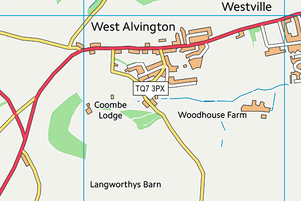 TQ7 3PX map - OS VectorMap District (Ordnance Survey)