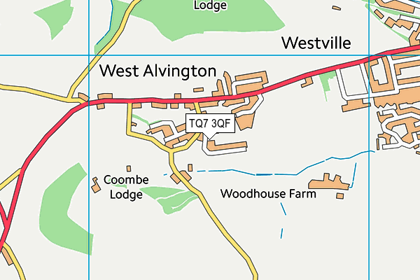 TQ7 3QF map - OS VectorMap District (Ordnance Survey)