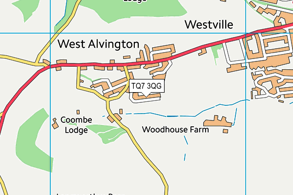 TQ7 3QG map - OS VectorMap District (Ordnance Survey)