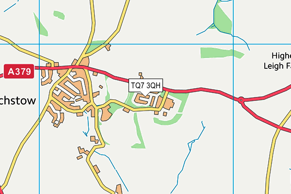 TQ7 3QH map - OS VectorMap District (Ordnance Survey)