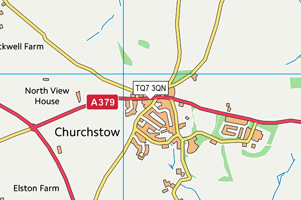 TQ7 3QN map - OS VectorMap District (Ordnance Survey)