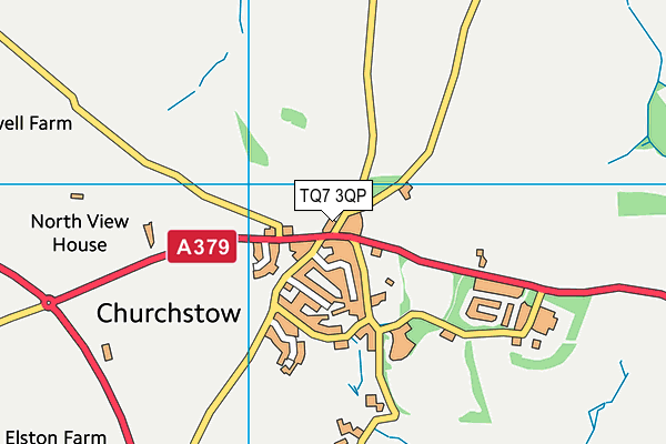 TQ7 3QP map - OS VectorMap District (Ordnance Survey)