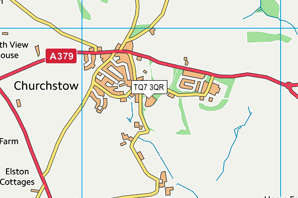 TQ7 3QR map - OS VectorMap District (Ordnance Survey)