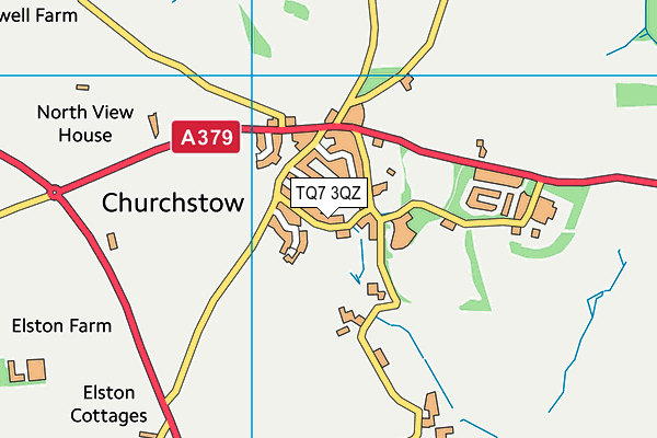 TQ7 3QZ map - OS VectorMap District (Ordnance Survey)