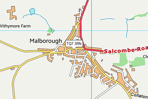Malborough with South Huish Church of England Primary School map (TQ7 3RN) - OS VectorMap District (Ordnance Survey)