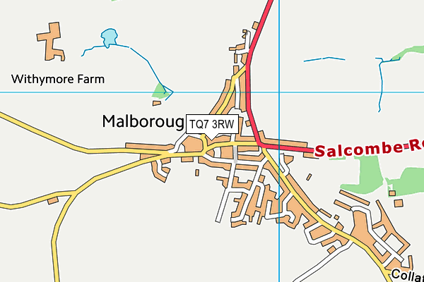 TQ7 3RW map - OS VectorMap District (Ordnance Survey)