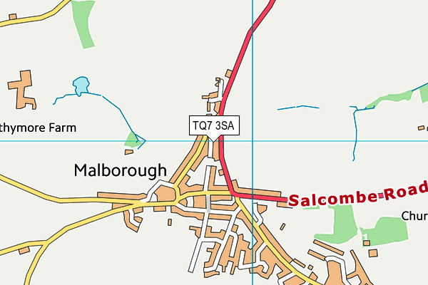 TQ7 3SA map - OS VectorMap District (Ordnance Survey)