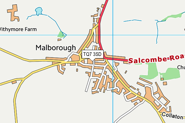 TQ7 3SD map - OS VectorMap District (Ordnance Survey)