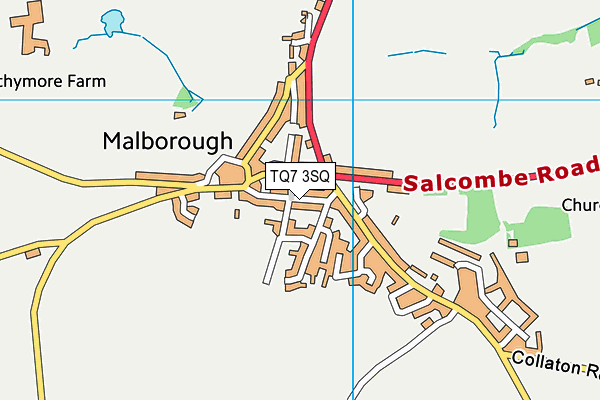 TQ7 3SQ map - OS VectorMap District (Ordnance Survey)