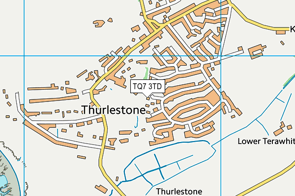 TQ7 3TD map - OS VectorMap District (Ordnance Survey)