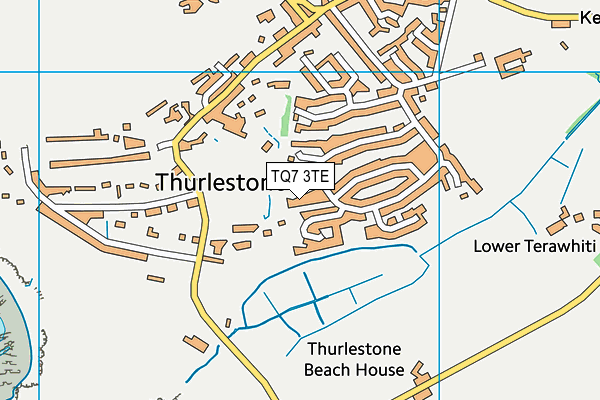 TQ7 3TE map - OS VectorMap District (Ordnance Survey)