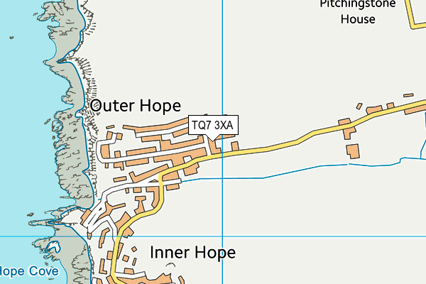 TQ7 3XA map - OS VectorMap District (Ordnance Survey)