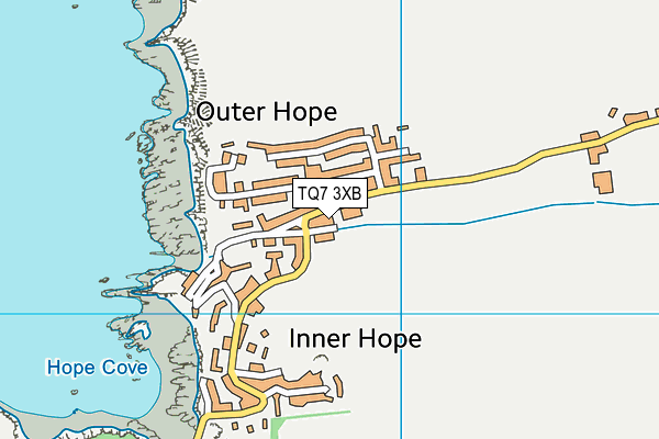 TQ7 3XB map - OS VectorMap District (Ordnance Survey)