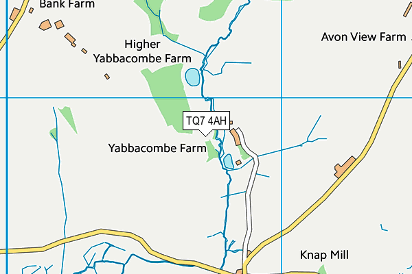 TQ7 4AH map - OS VectorMap District (Ordnance Survey)