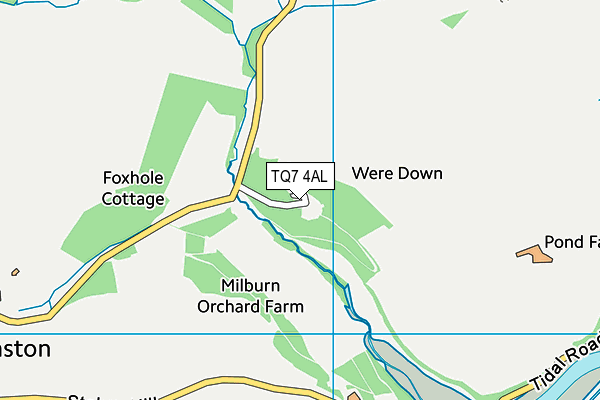 TQ7 4AL map - OS VectorMap District (Ordnance Survey)