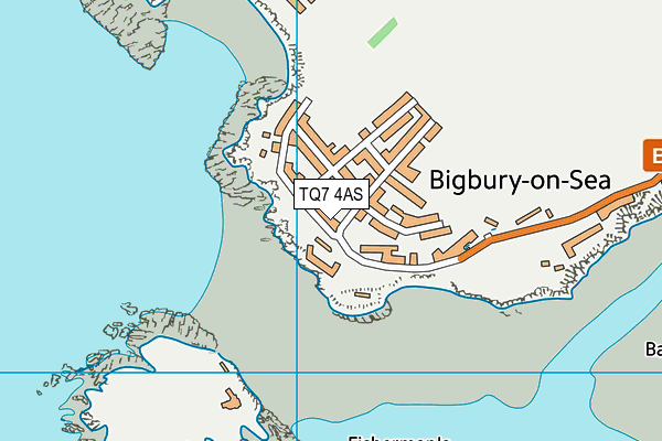 TQ7 4AS map - OS VectorMap District (Ordnance Survey)