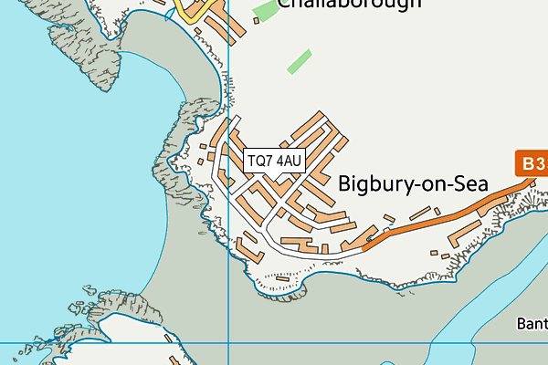 TQ7 4AU map - OS VectorMap District (Ordnance Survey)