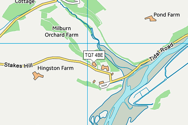 TQ7 4BE map - OS VectorMap District (Ordnance Survey)