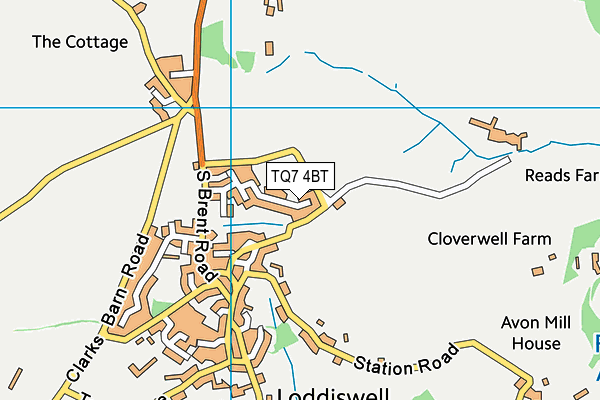 TQ7 4BT map - OS VectorMap District (Ordnance Survey)