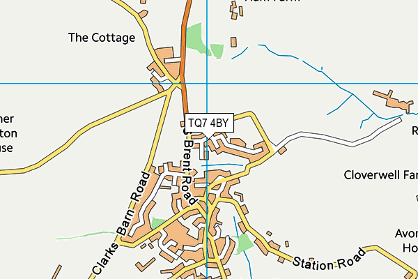 Loddiswell Primary School map (TQ7 4BY) - OS VectorMap District (Ordnance Survey)