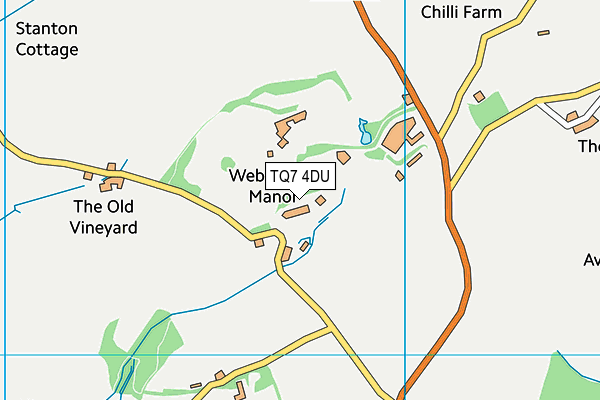 TQ7 4DU map - OS VectorMap District (Ordnance Survey)