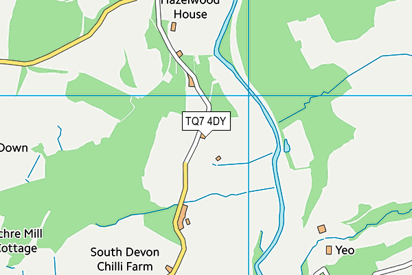 TQ7 4DY map - OS VectorMap District (Ordnance Survey)