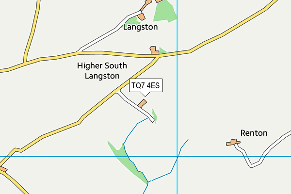 TQ7 4ES map - OS VectorMap District (Ordnance Survey)