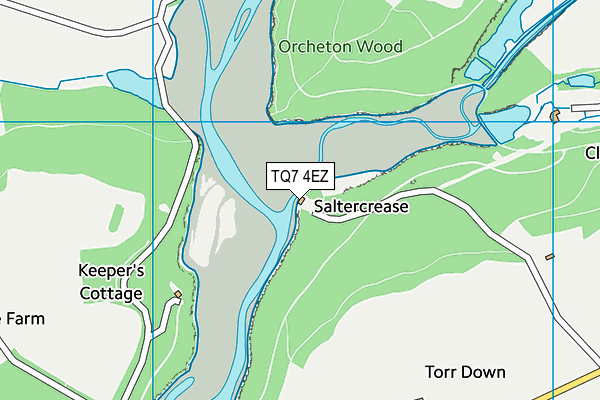 TQ7 4EZ map - OS VectorMap District (Ordnance Survey)