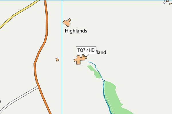 TQ7 4HD map - OS VectorMap District (Ordnance Survey)