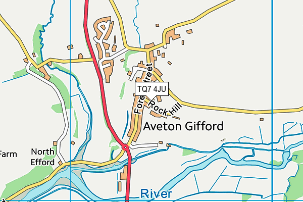 TQ7 4JU map - OS VectorMap District (Ordnance Survey)