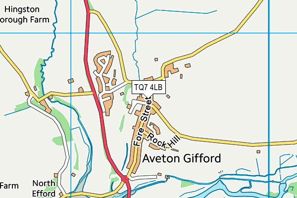 Aveton Gifford CofE Primary School map (TQ7 4LB) - OS VectorMap District (Ordnance Survey)